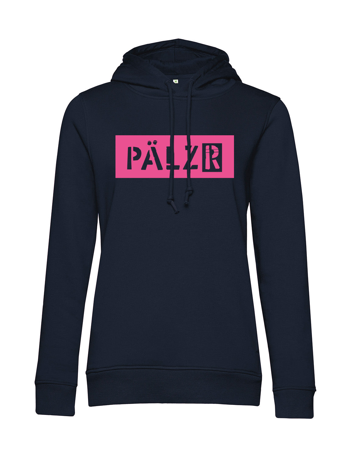 Frauen Hoodie | navy-blue | Logo -N- neon-pink