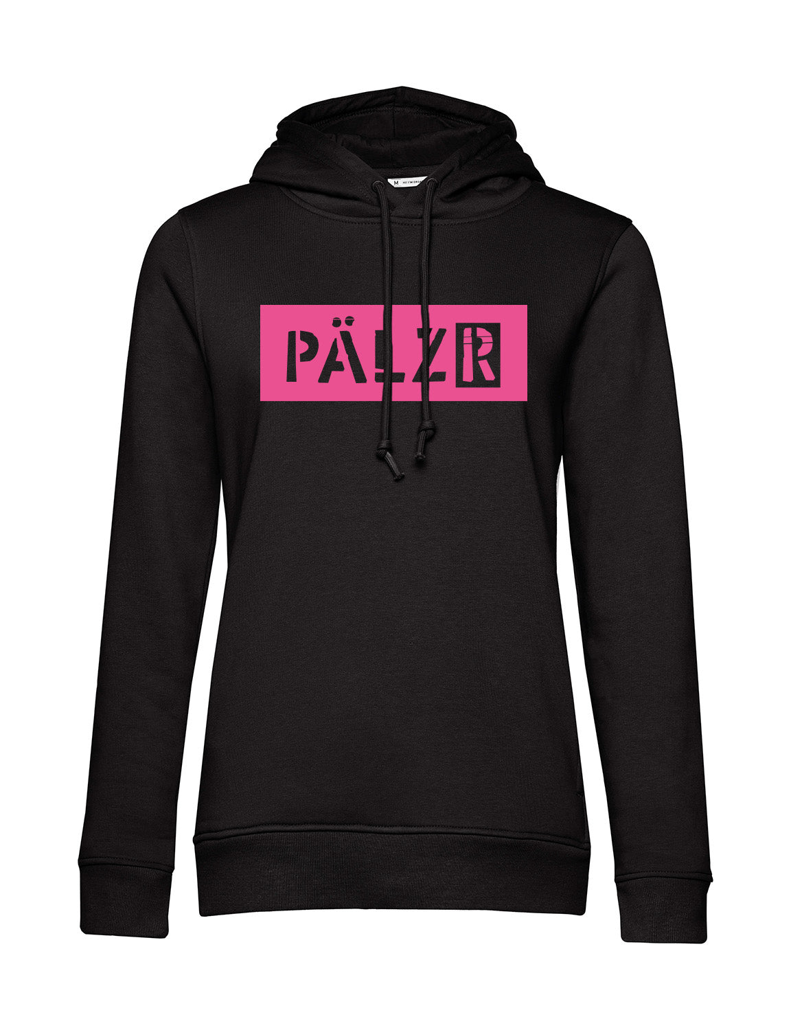 Frauen Hoodie | schwarz | Logo -N- neon-pink