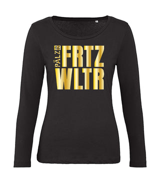Frauen | Longsleeve | BLING-BLING | FRTZ WLTR | schwarz | Logo gold