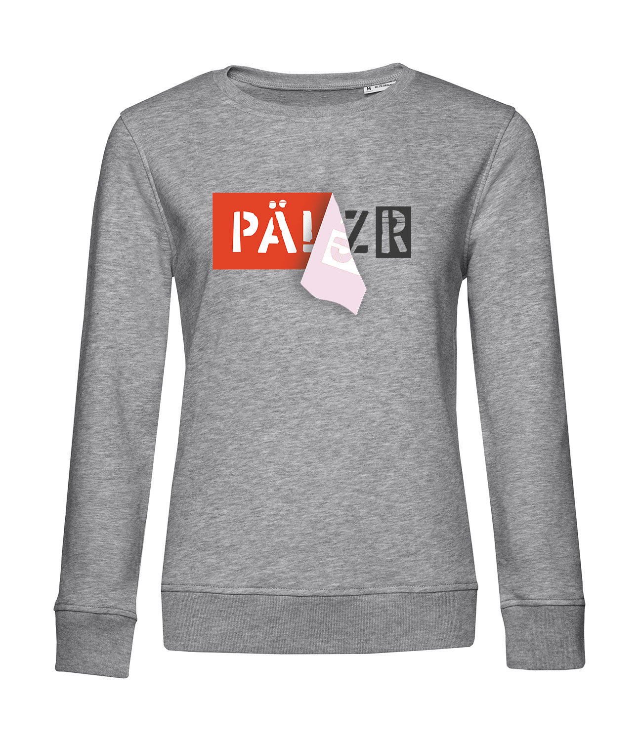 Women | Sweater | PAELZR | heather gray | Logo anthracite 