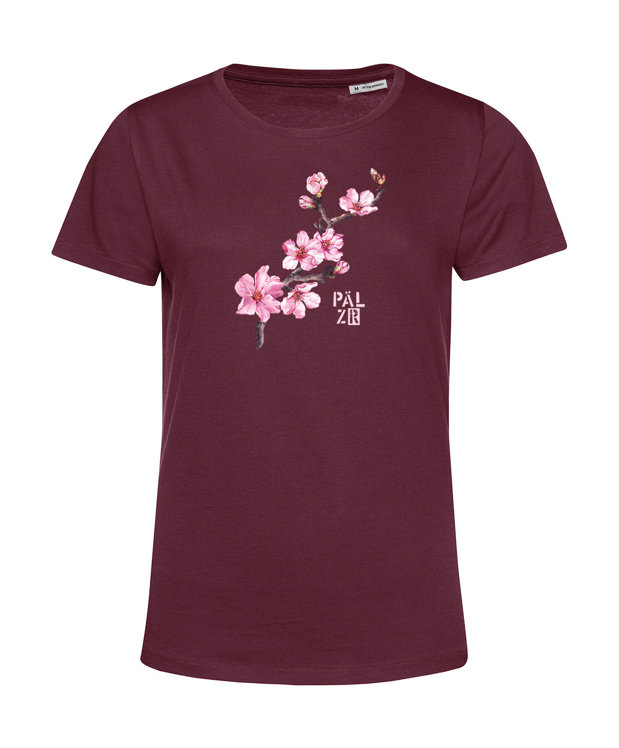 Frauen T-Shirt | PÄLZR 2025 | burgundy | Mandelzweig