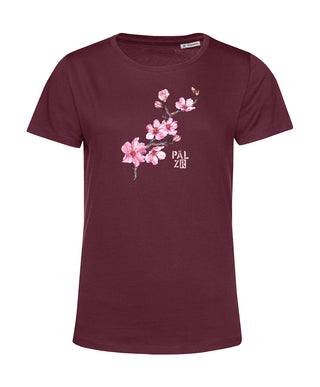 Frauen T-Shirt | PÄLZR 2025 | burgundy | Mandelzweig