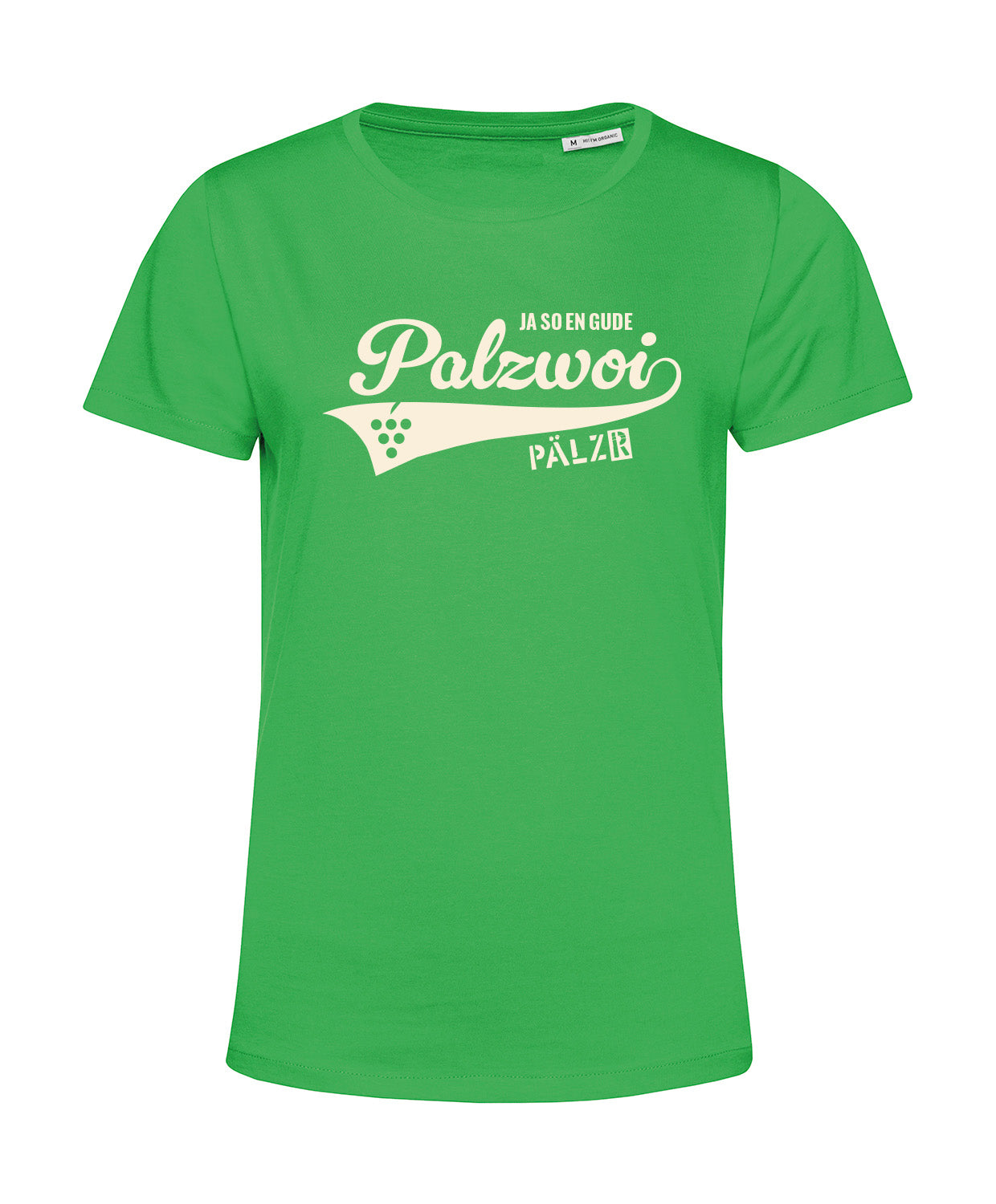 Frauen | T-Shirt | PALZWOi | apfelgrün | Logo beige