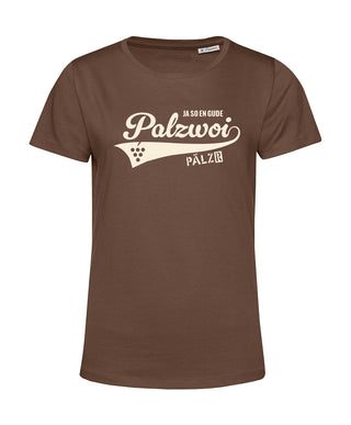 Frauen | T-Shirt | PALZWOi | baumbraun | Logo beige