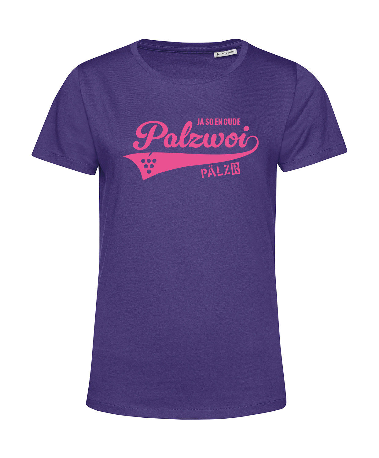 Frauen | T-Shirt | PALZWOi | lila | Logo neon-pink