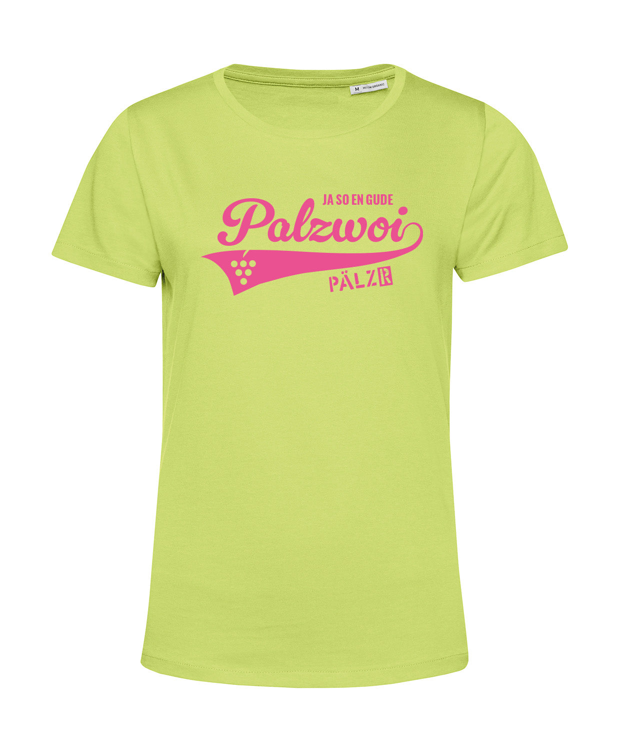 Frauen | T-Shirt | PALZWOi | limone | Logo neon-pink