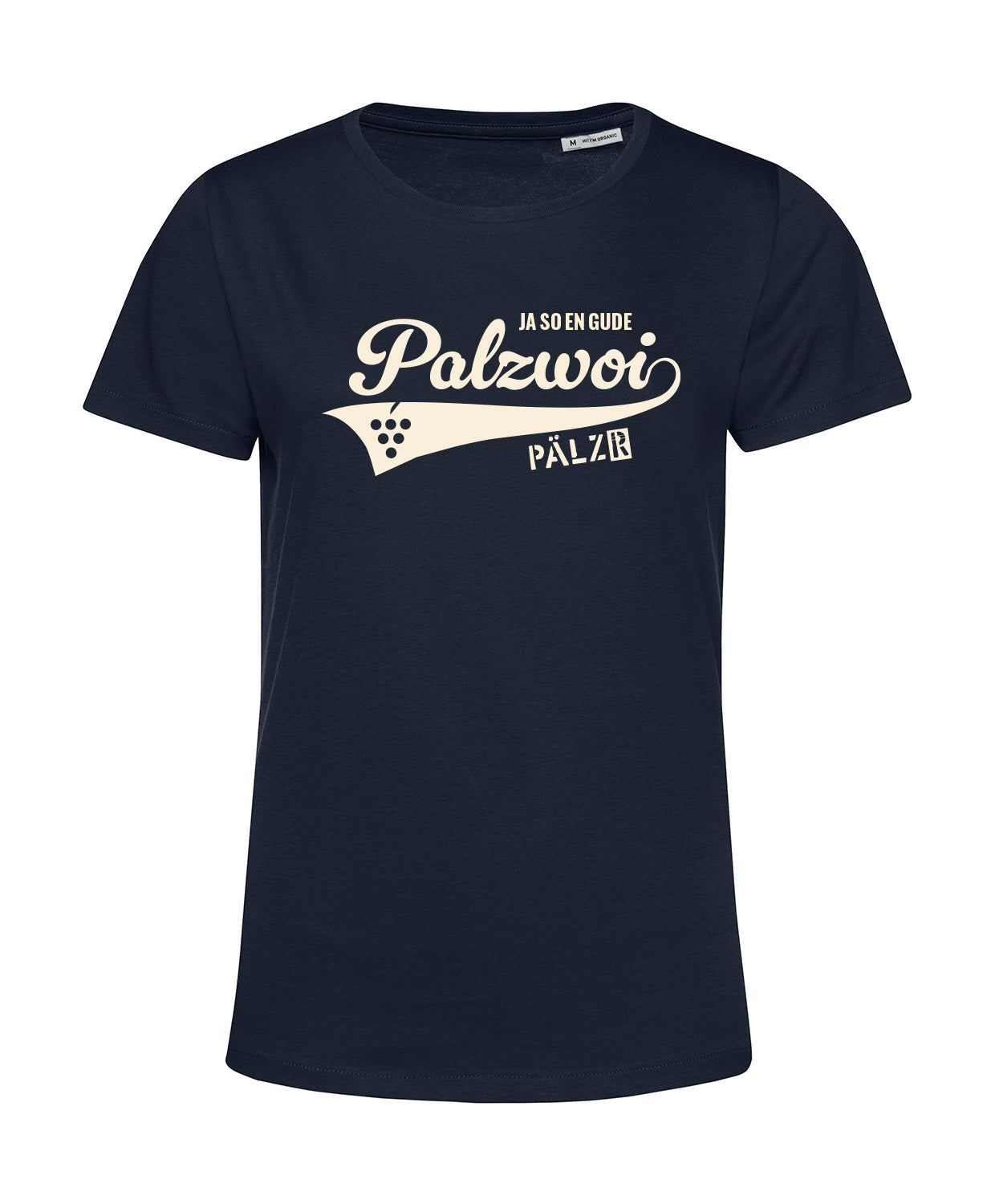 Frauen | T-Shirt | PALZWOi | navyblue | Logo beige