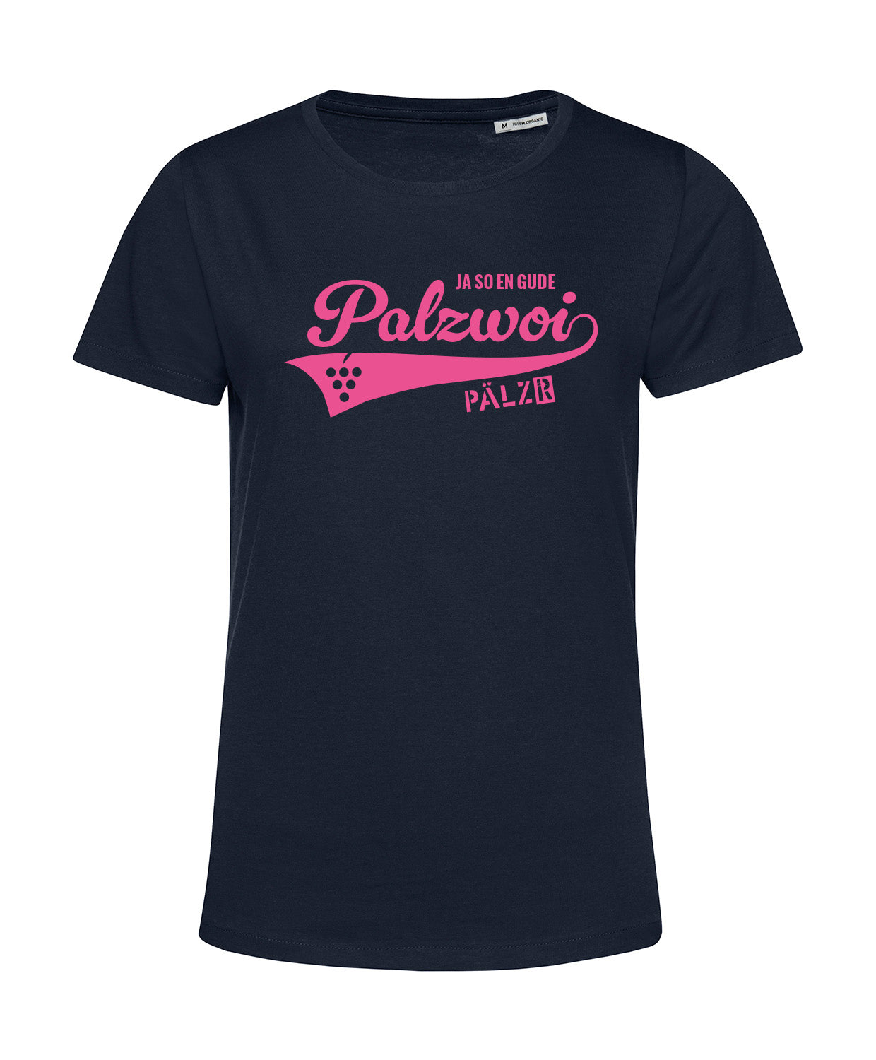 Frauen | T-Shirt | PALZWOi | navyblue | Logo neon-pink