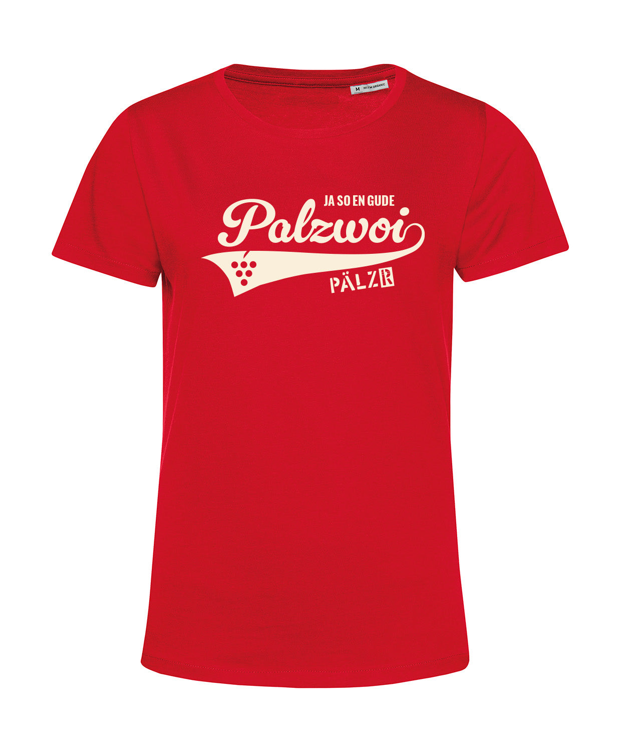 Frauen | T-Shirt | PALZWOi | rot | Logo beige