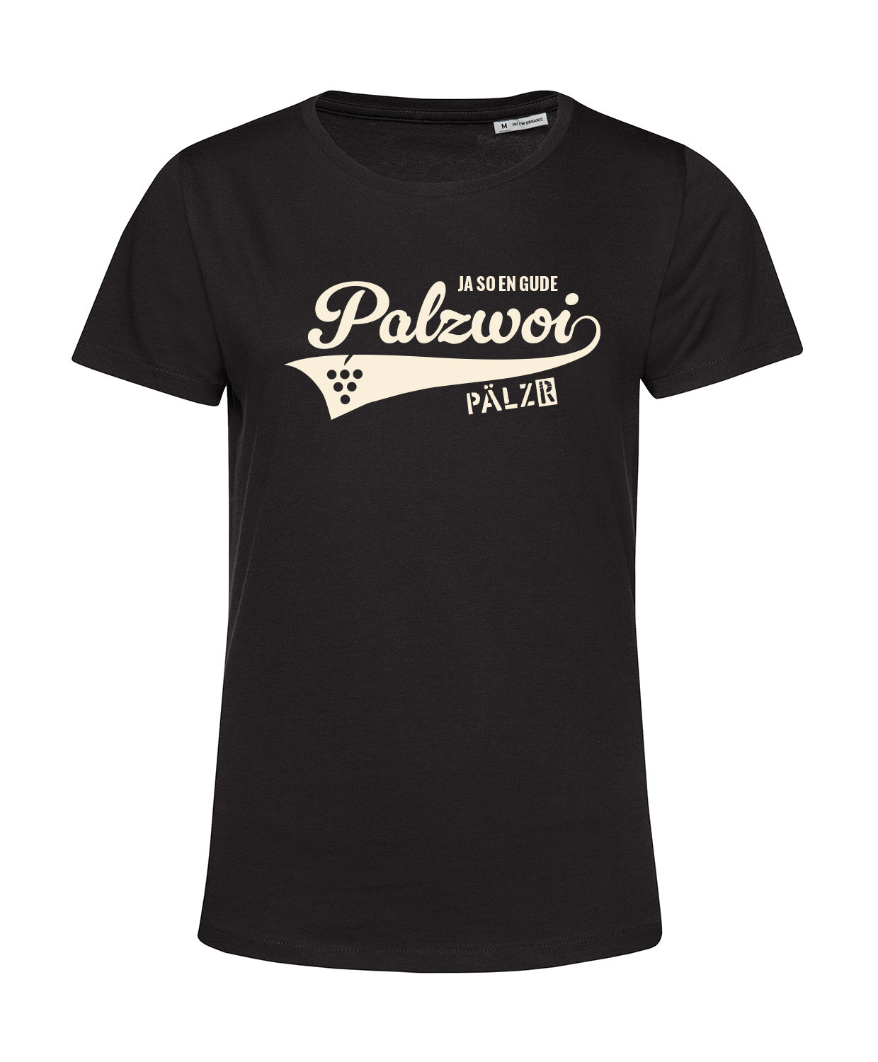 Frauen | T-Shirt | PALZWOi | schwarz | Logo beige