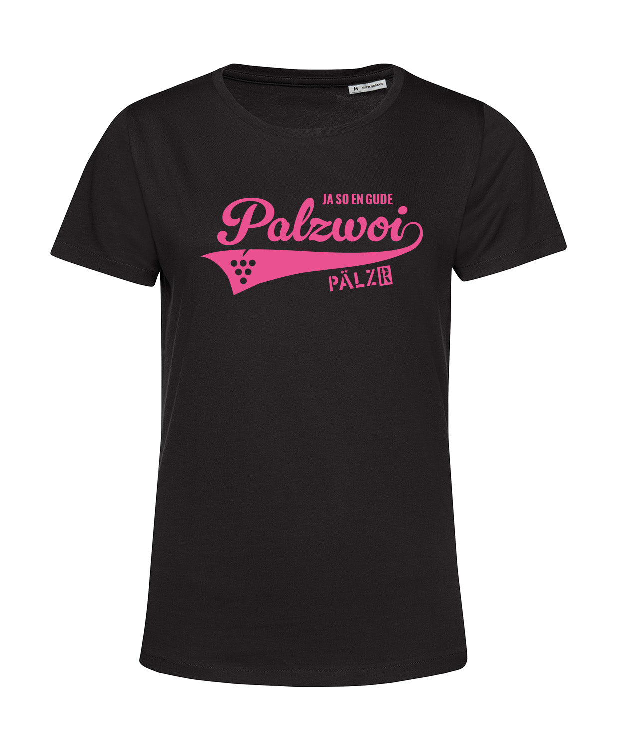 Frauen | T-Shirt | PALZWOi | schwarz | Logo neon-pink