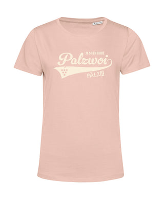 Frauen | T-Shirt | PALZWOi | softrose | Logo beige