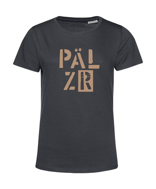 Frauen T-Shirt | PÄLZR 2025 | asphalt | mocha mouse