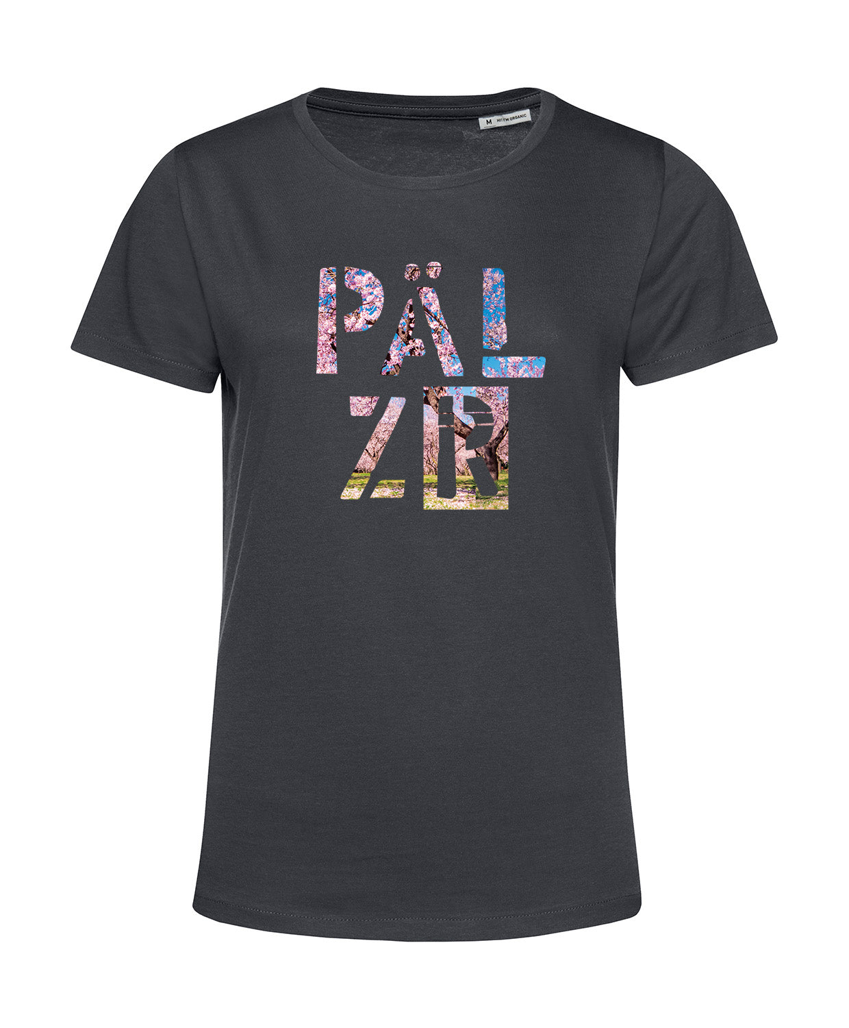 Frauen T-Shirt | PÄLZR 2025 | asphalt | Mandelblüte