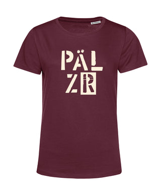 Frauen T-Shirt | PÄLZR 2025 | burgundy | beige