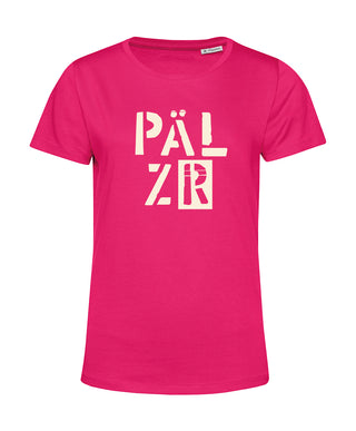 Frauen T-Shirt | PÄLZR 2025 | fuchsia | beige