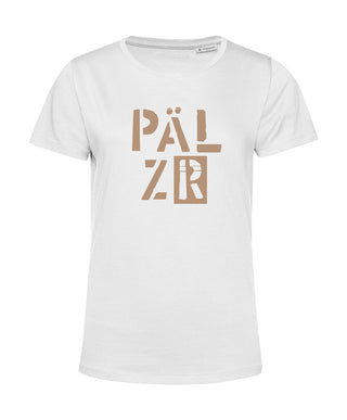 Frauen T-Shirt | PÄLZR 2025 | weiss | Logo mocha mouse