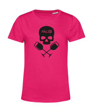 Frauen | T-Shirt | Weinpirat | pink | Logo schwarz