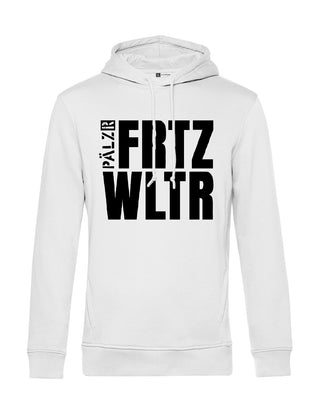 Männer Hoodie | FRTZ WLTR | weiss | Logo schwarz