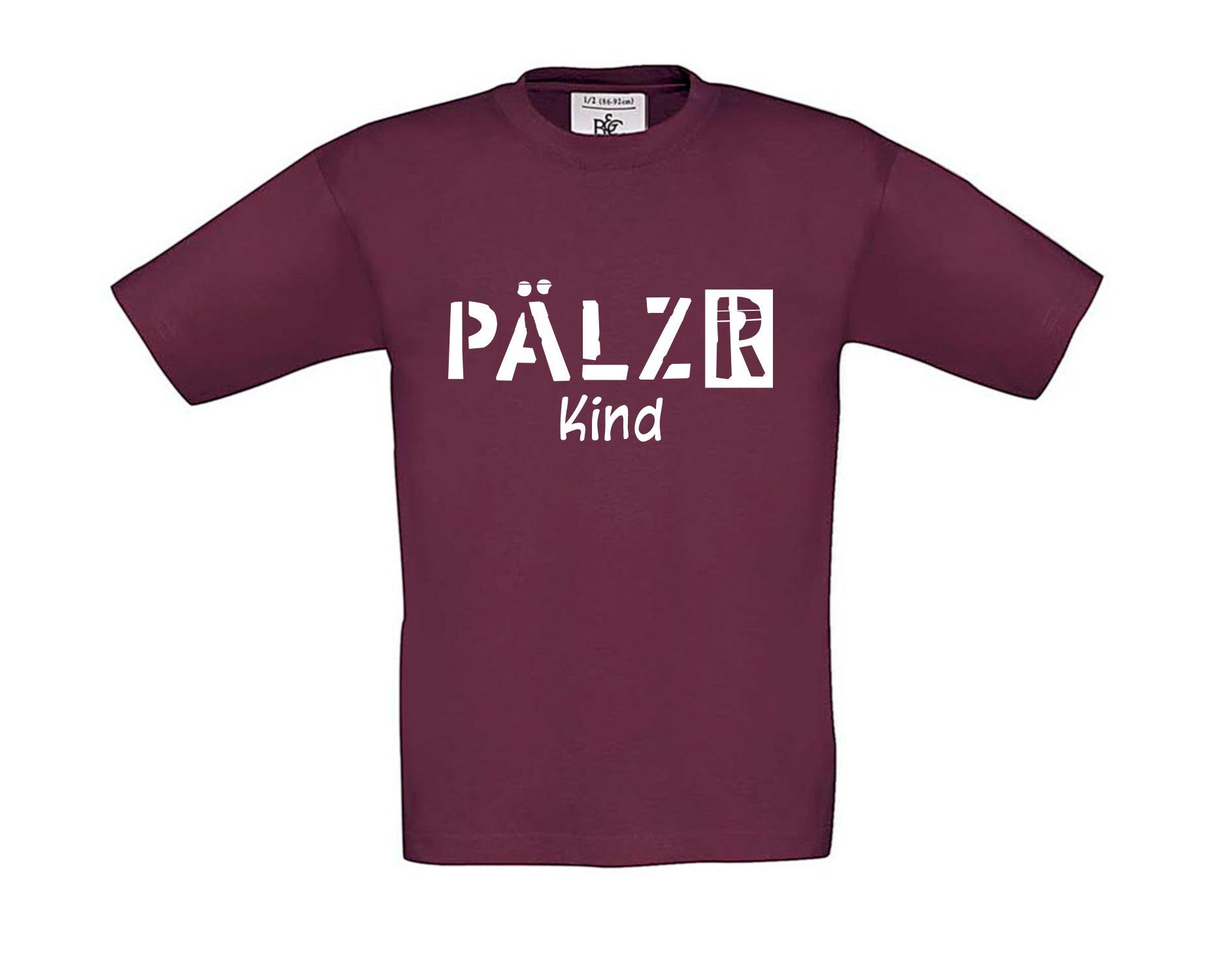 Kids T-Shirt | PÄLZR child | burgundy | Logo white 