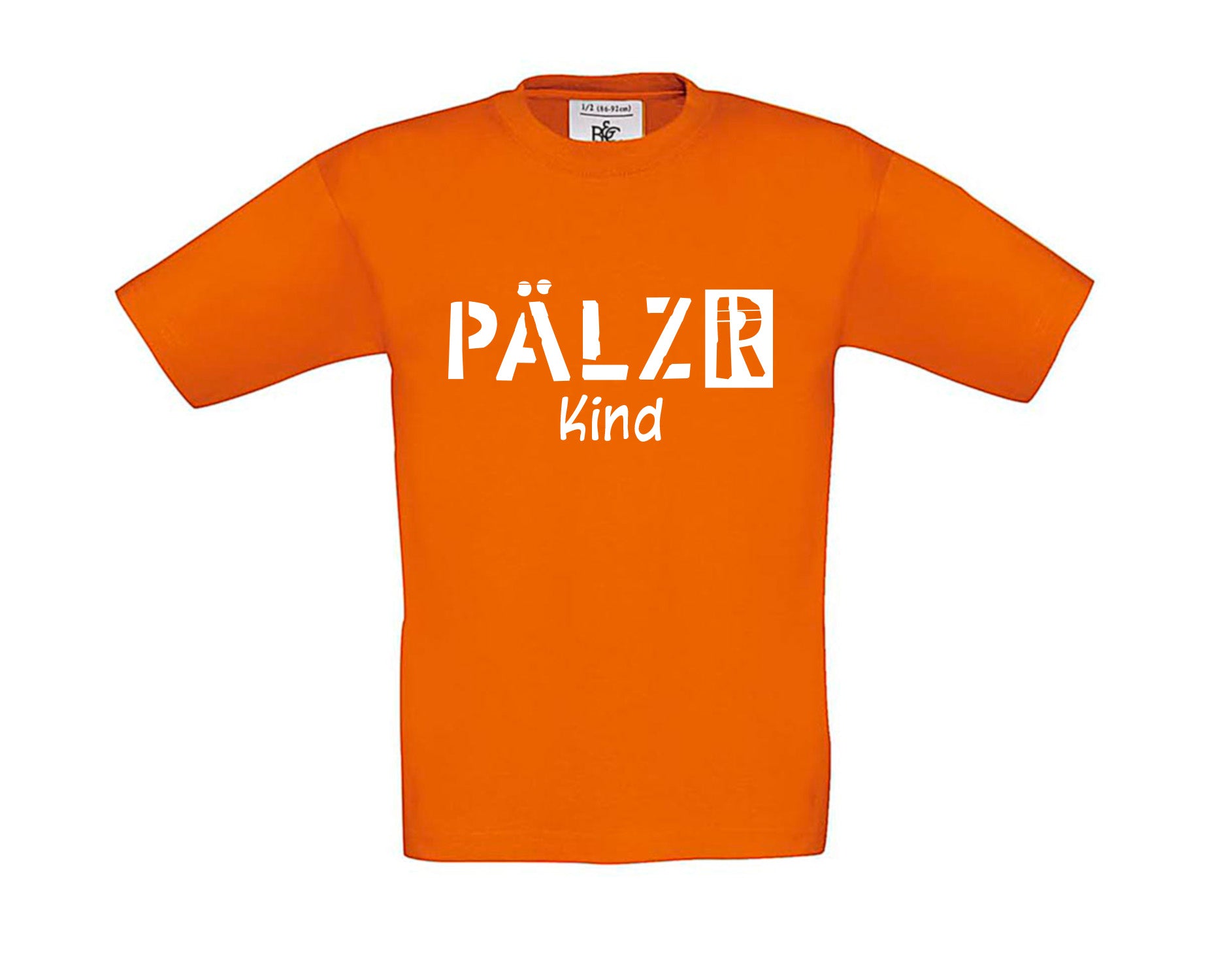 Kinder T-Shirt | PÄLZR Kind | orange | Logo weiss