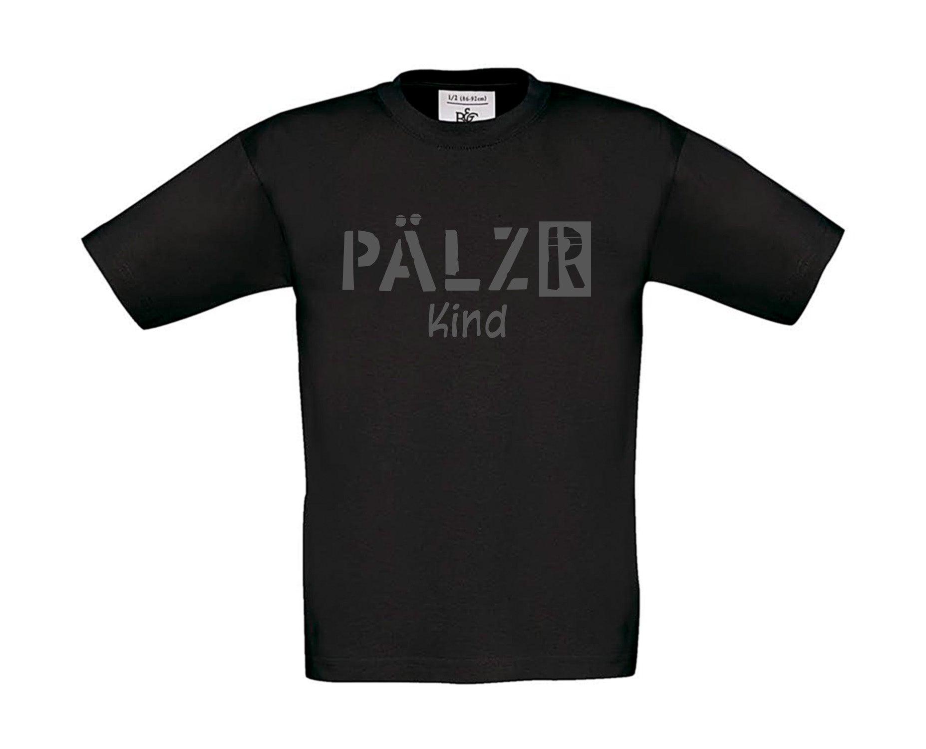 Kinder T-Shirt | PÄLZR Kind | schwarz | Logo anthrazit