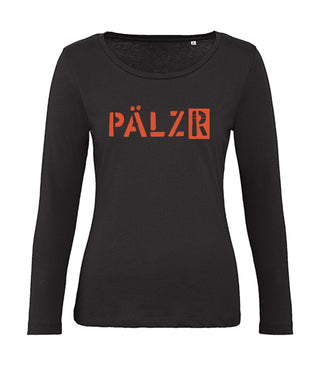 Frauen | Longsleeve | schwarz | Logo orange