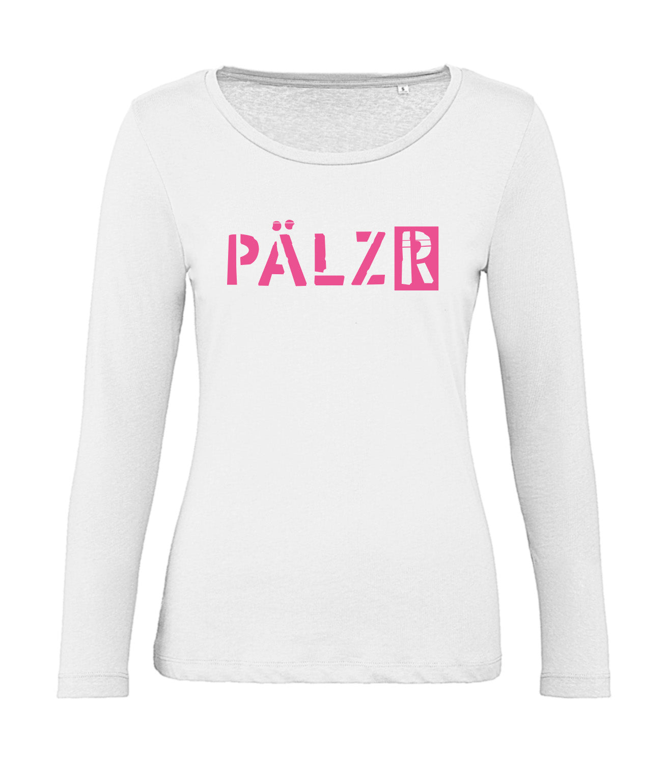 Frauen | Longsleeve | weiss | Logo neon-pink