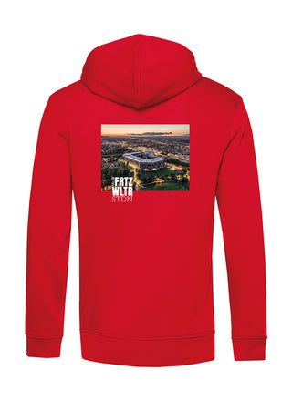 Männer Backprint Hoodie | FRTZ WLTR STDN #2 | rot