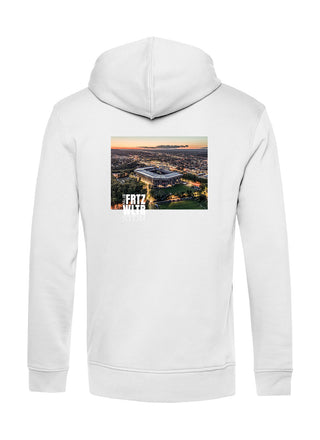 Männer Backprint Hoodie | FRTZ WLTR STDN #2 | weiss