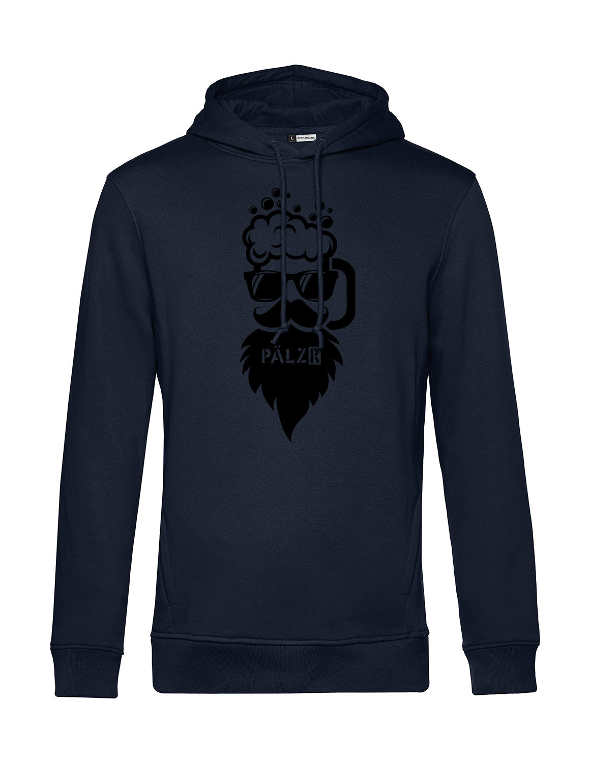 PÄLZR HPFN KAISER | Männer Hoodie | navy | Logo schwarz