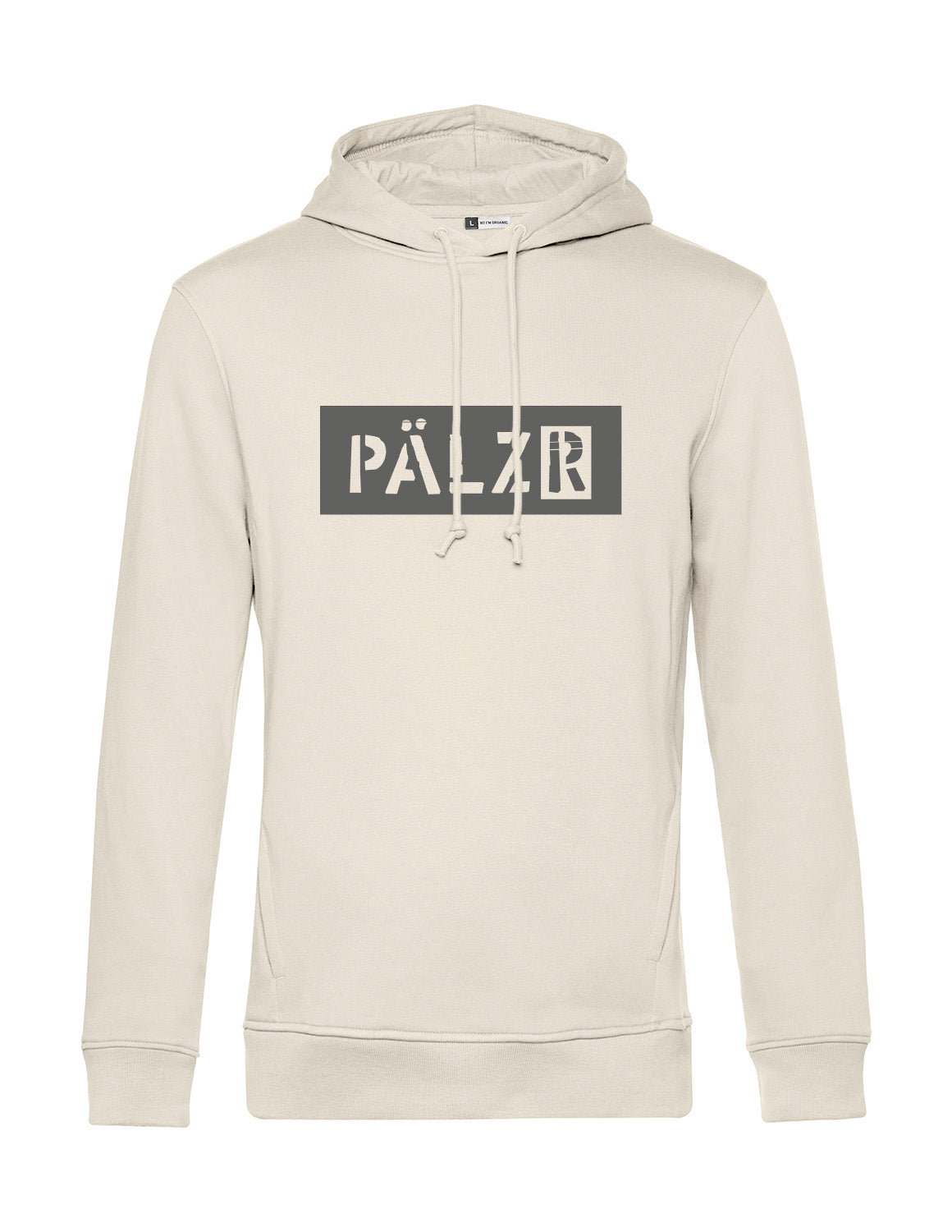 Männer Hoodie | Logo -N- | creme | Logo anthrazit