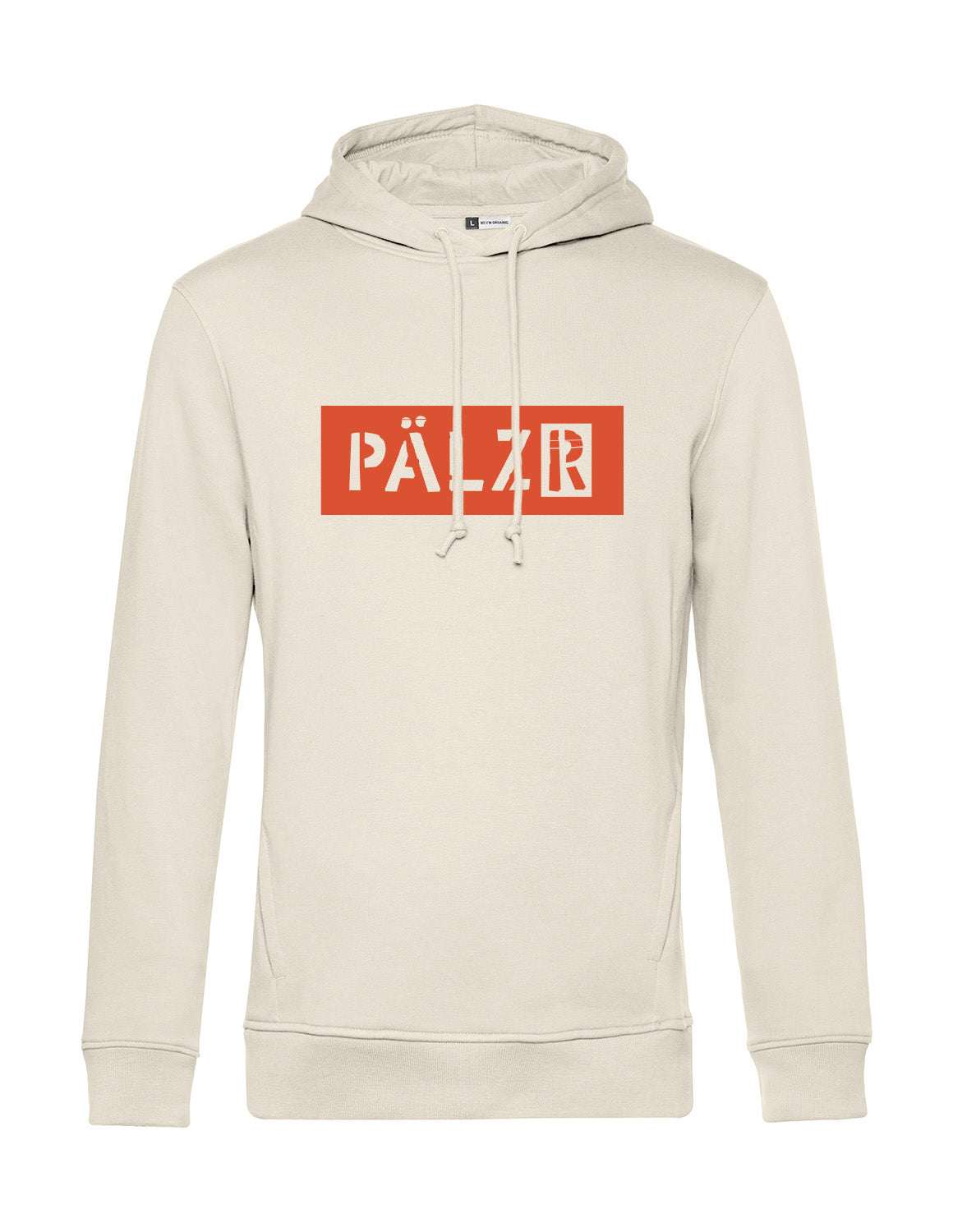 Männer Hoodie | Logo -N- | creme | Logo orange