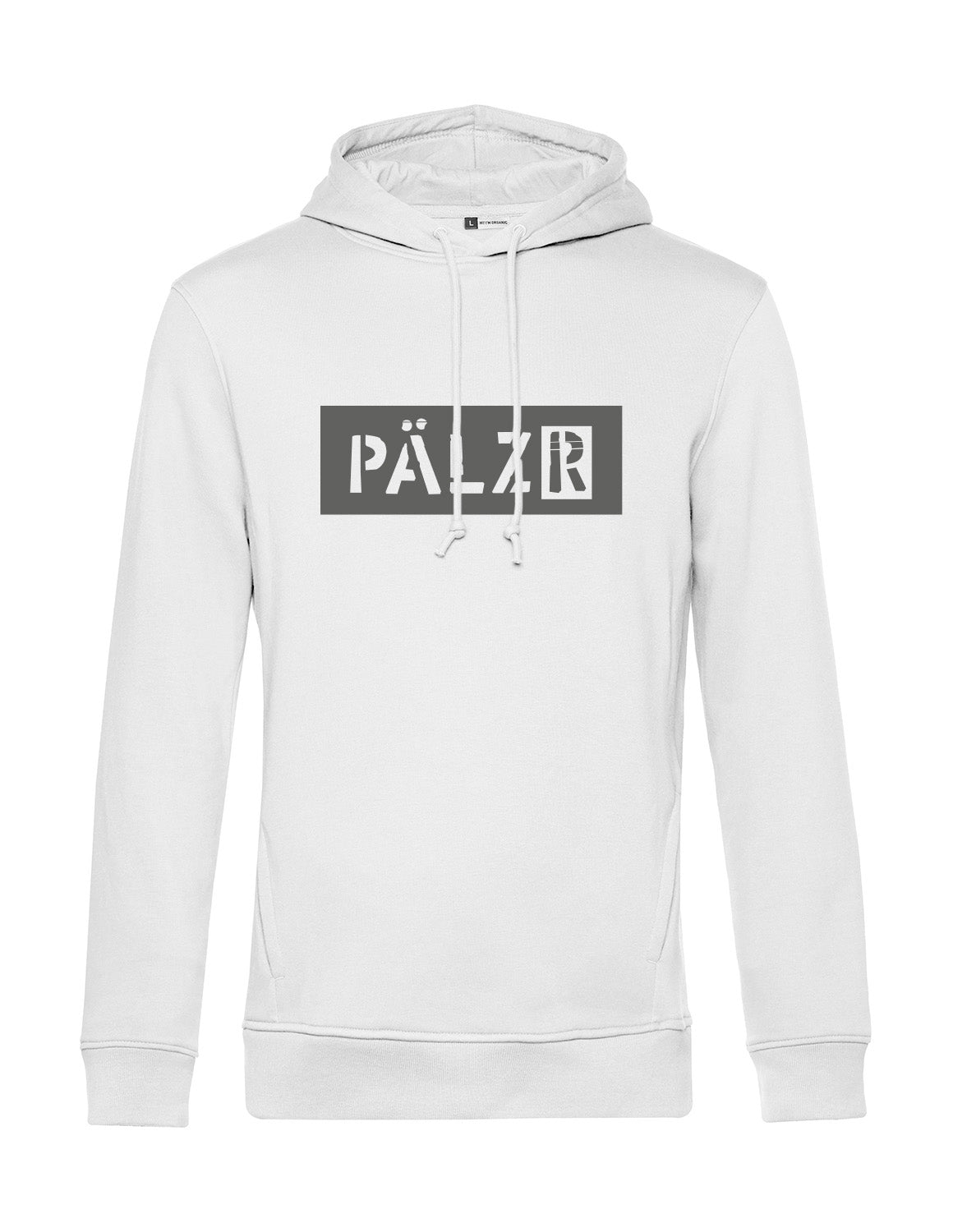 Männer Hoodie | Logo -N- | weiss | Logo anthrazit