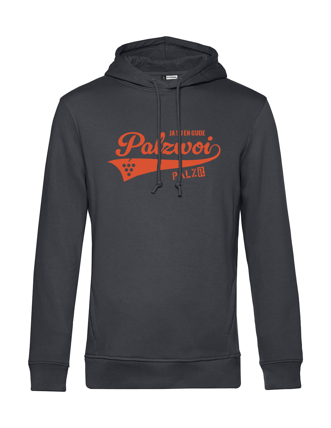 Männer | Hoodie | PALZWOi | anthrazit | Logo orange