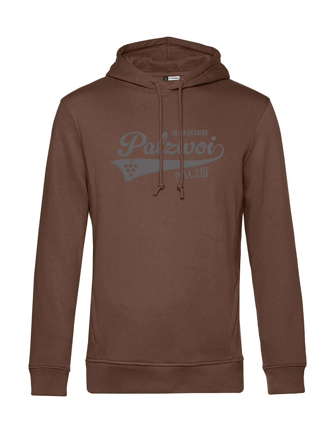 Männer | Hoodie | PALZWOi | baumbraun | Logo anthrazit