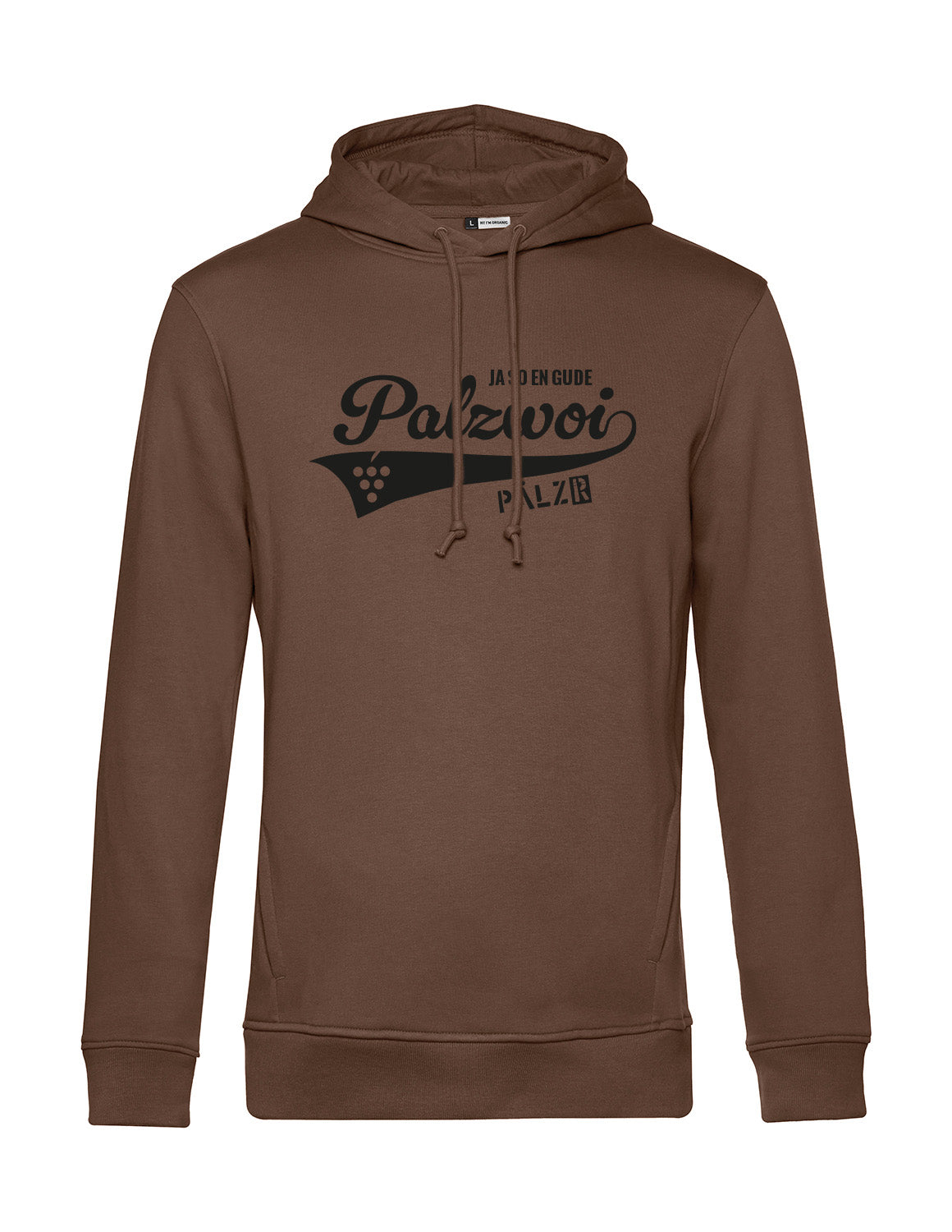 Männer | Hoodie | PALZWOi | baumbraun | Logo schwarz