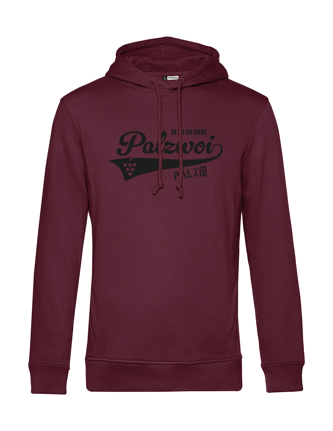 Männer | Hoodie | PALZWOi | burgundy | Logo schwarz