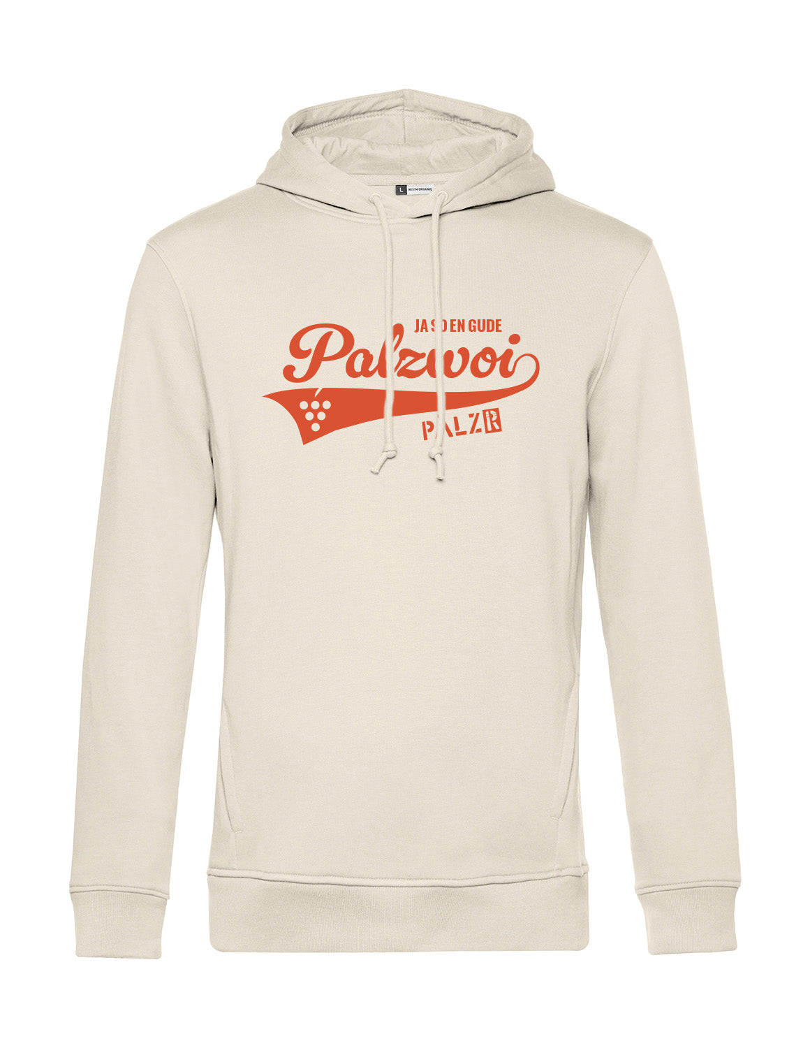 Männer | Hoodie | PALZWOi | creme | Logo orange