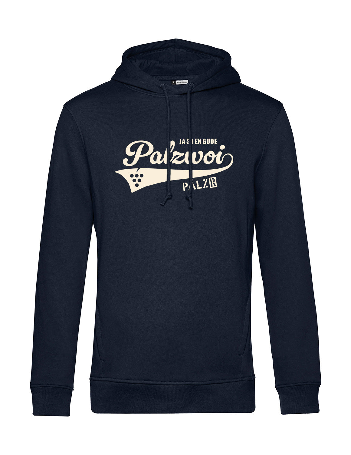 Männer | Hoodie | PALZWOi | navyblue | Logo beige