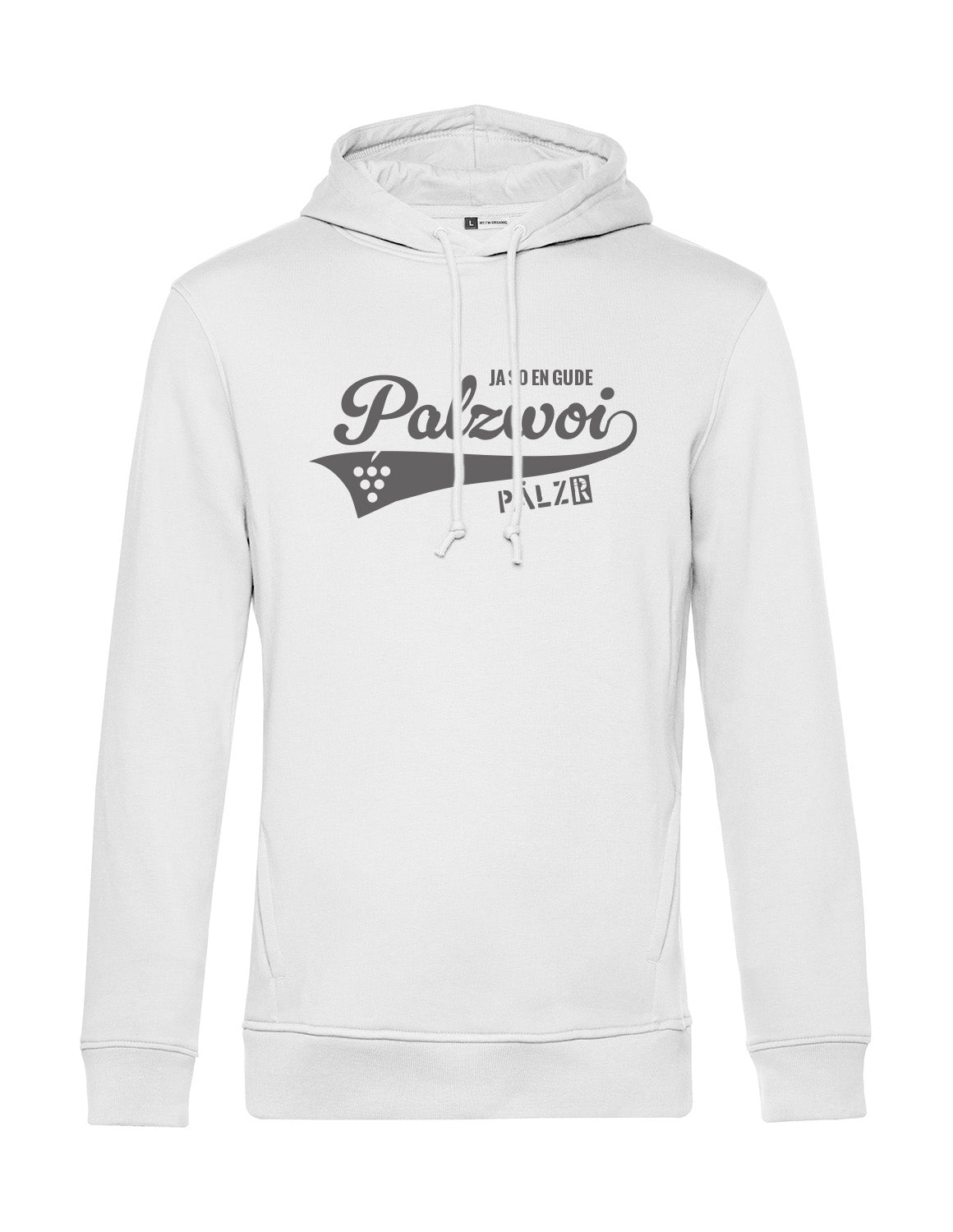 Männer | Hoodie | PALZWOi | weiss | Logo anthrazit