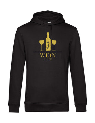 Männer Hoodie | PÄLZR Weinliebe | schwarz | Logo gold
