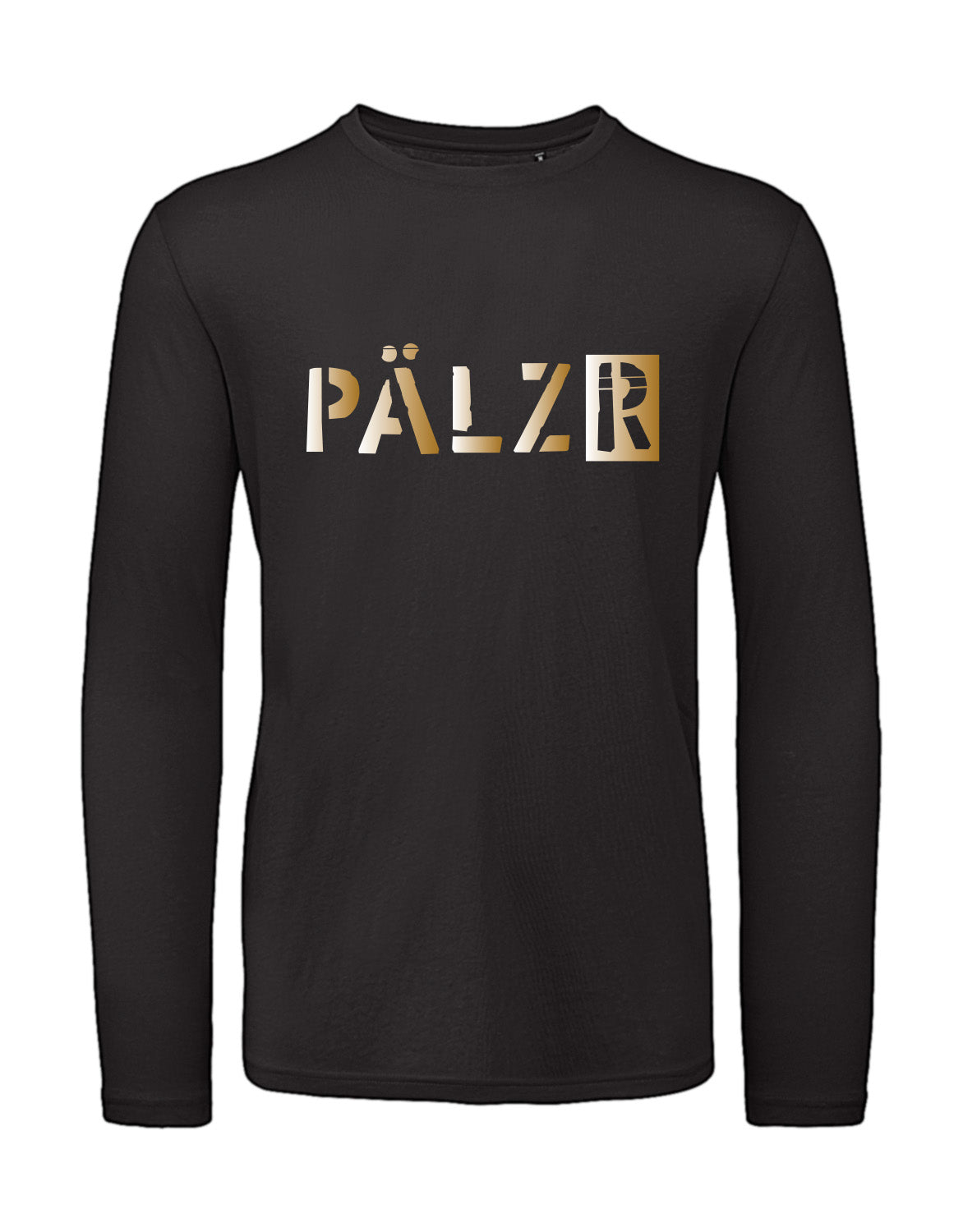 Männer | Longsleeve | BLING-BLING | schwarz | Logo gold