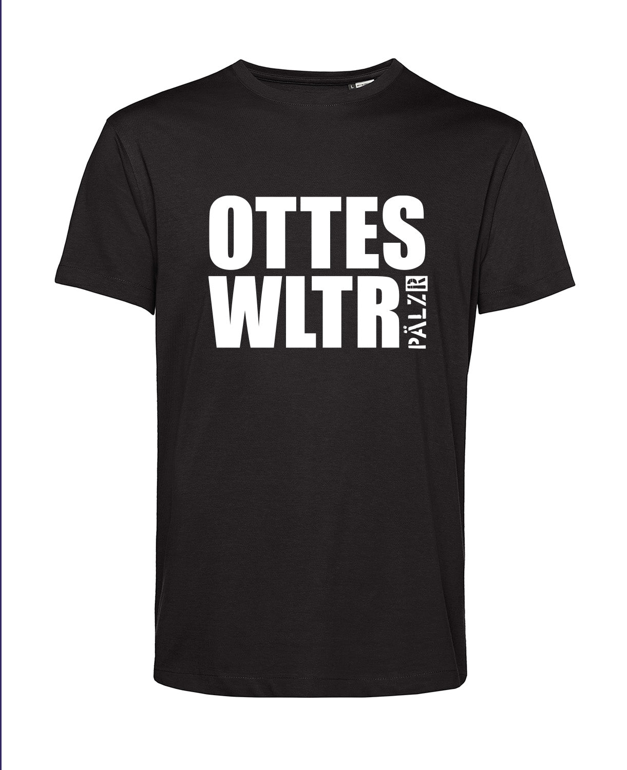 Männer T-Shirt | OTTES WLTR | schwarz | Logo weiss