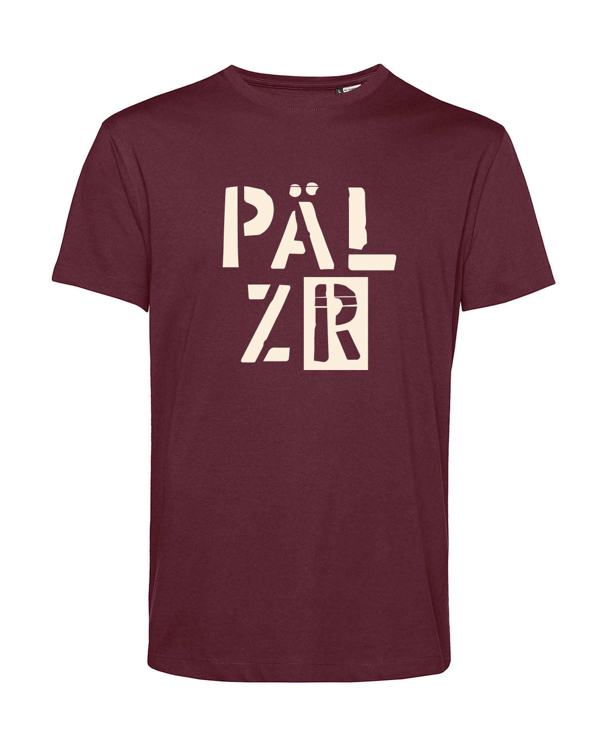 Männer T-Shirt | PÄLZR 2025 | burgundy | beige