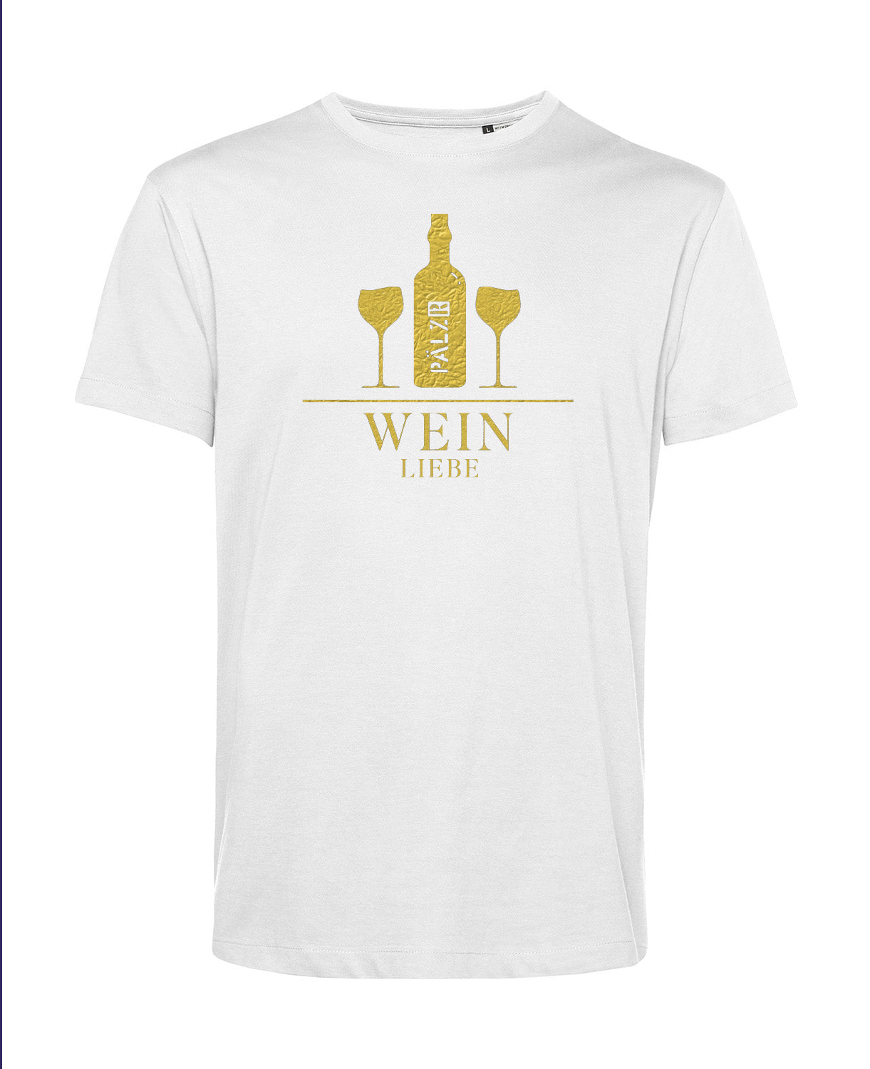 Männer | T-Shirt | Weinliebe | weiss | Logo gold
