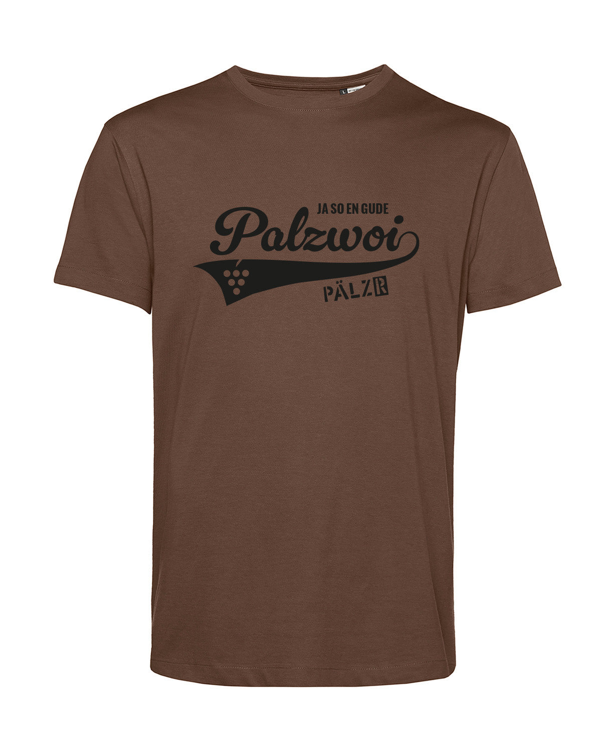 Männer | T-Shirt | PALZWOi | baumbraun | Logo schwarz