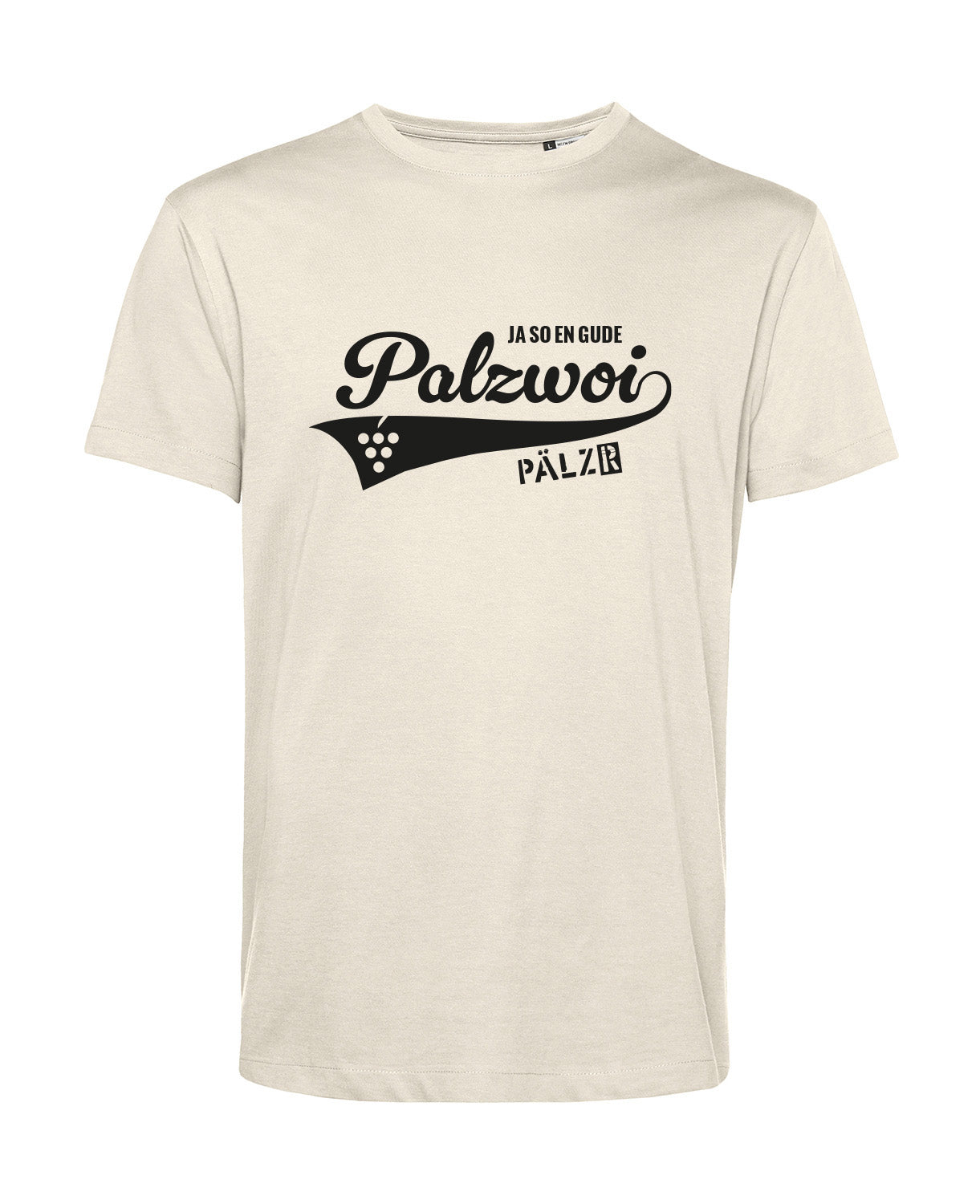 Männer | T-Shirt | PALZWOi | creme | Logo schwarz