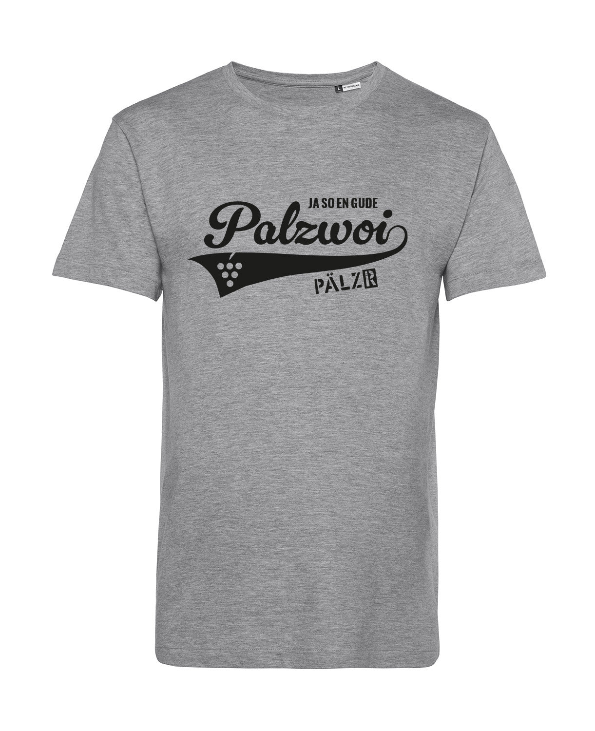 Männer | T-Shirt | PALZWOi | grau | Logo schwarz