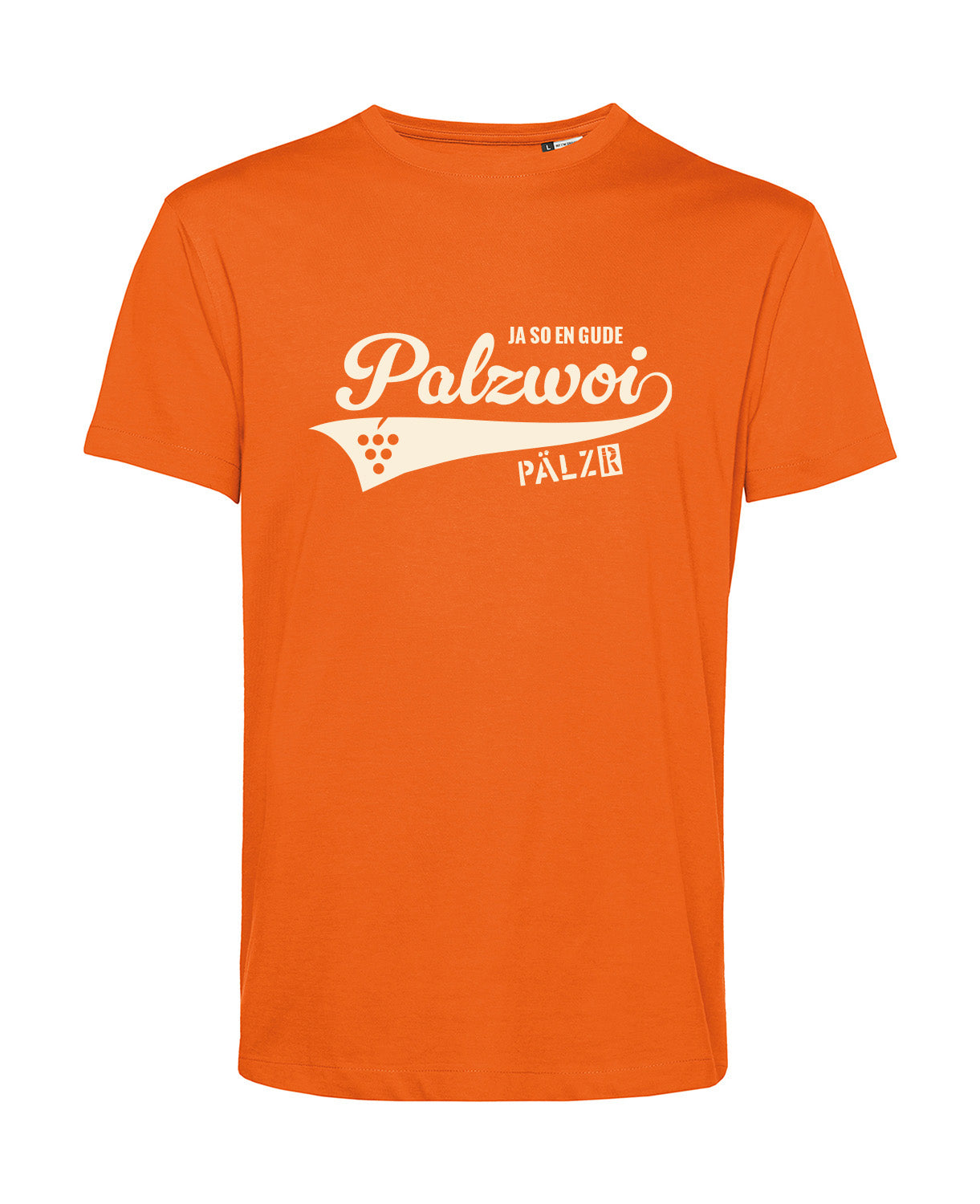 Männer | T-Shirt | PALZWOi | orange | Logo beige